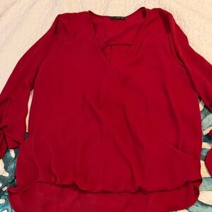 Elegant Red Women's Top West Kei